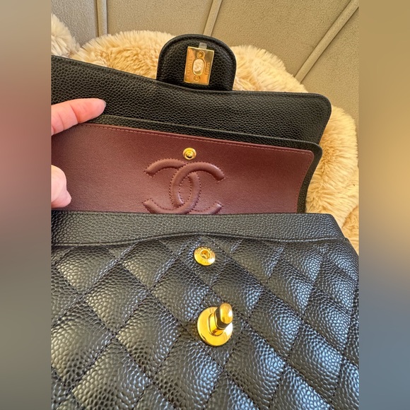 💞Authentic💞Chanel Classic Double Flap Bag Quilted Caviar Small Black GHW - Picture 7 of 14